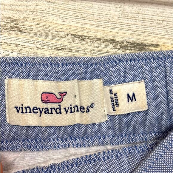 Vineyard Vines Women's M Chambray Flounce Red Eyelet Scallop Hem Mini Skirt - Picture 4 of 6